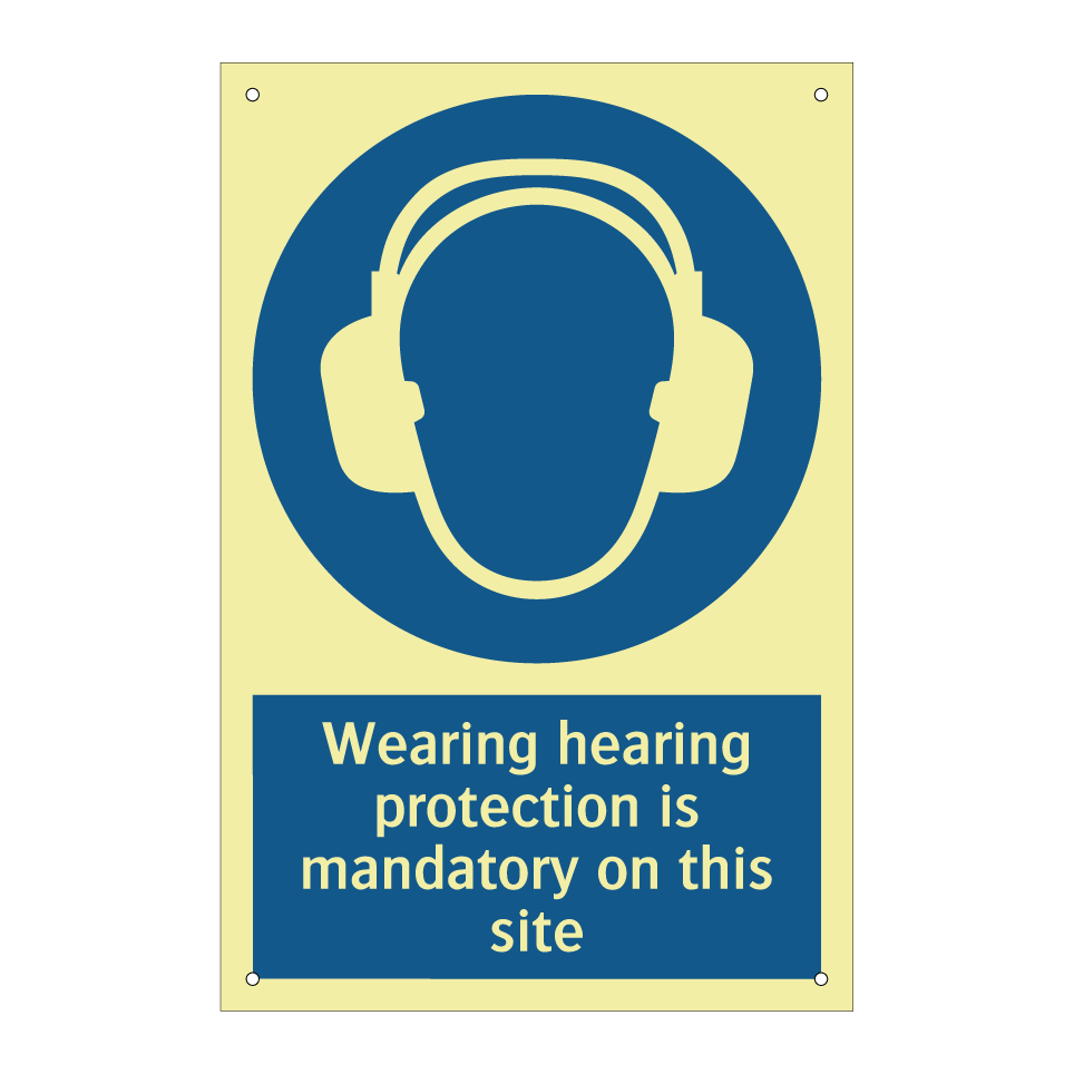 Wearing hearing protection is mandatory on this site