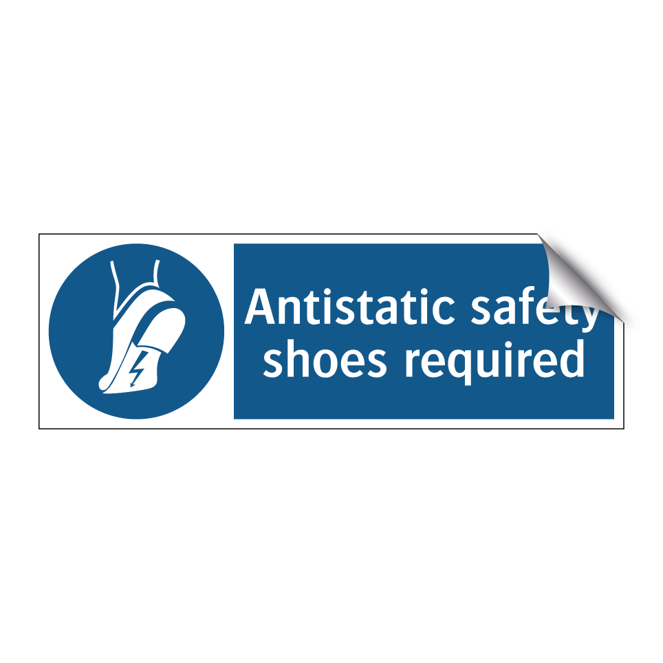 Antistatic safety shoes required
