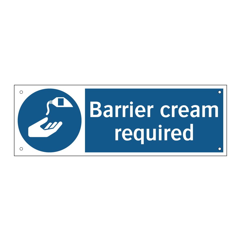Barrier cream required
