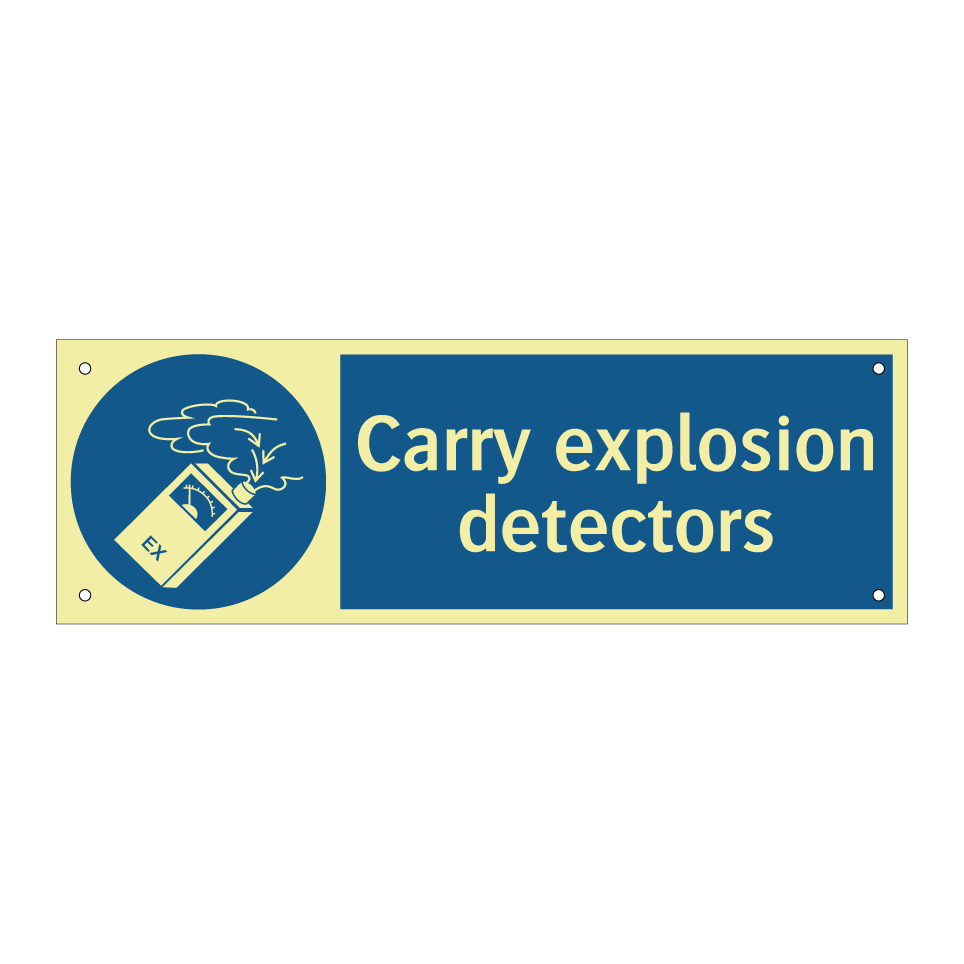 Carry explosion detectors