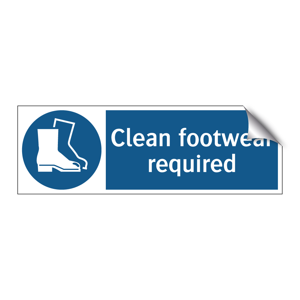 Clean footwear required