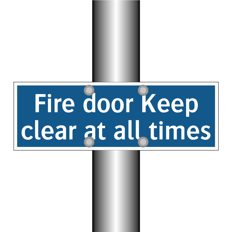 Fire door Keep clear at all times