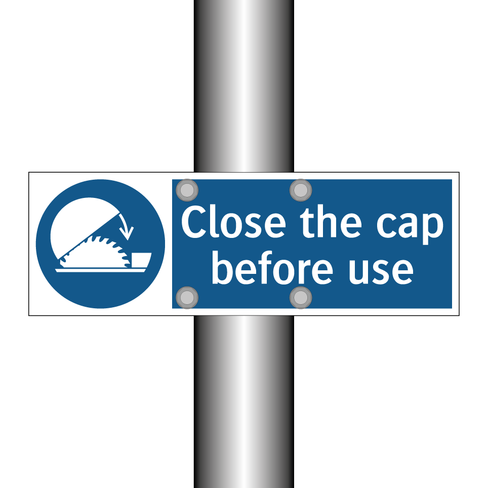 Close the cap before use
