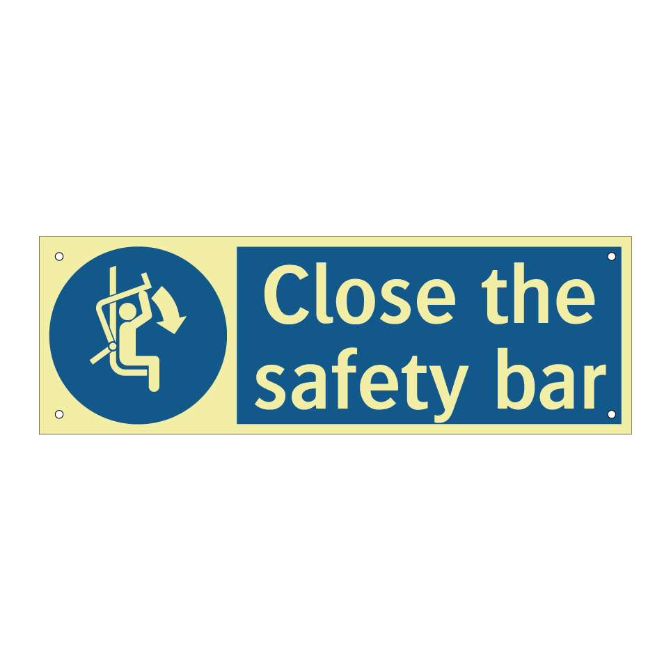 Close the safety bar