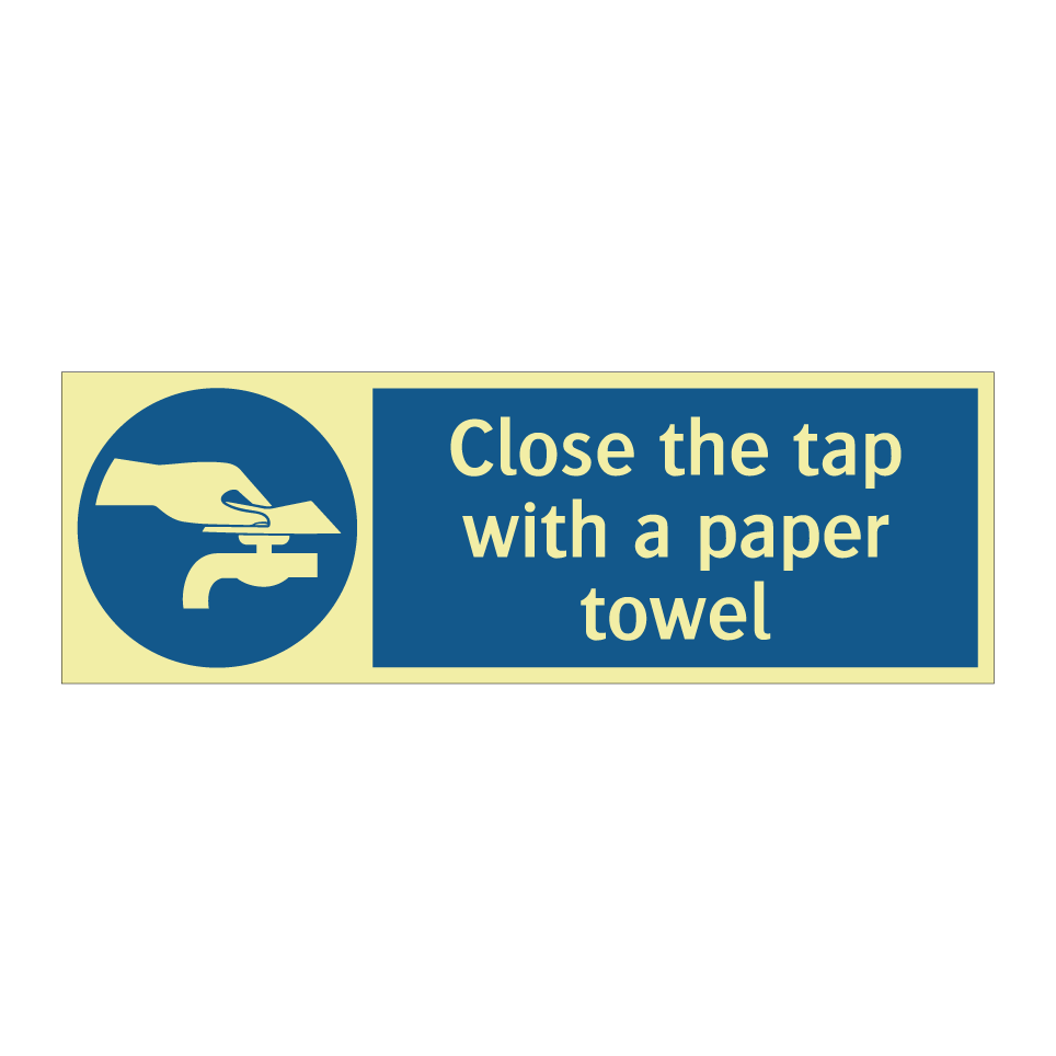 Close the tap with a paper towel