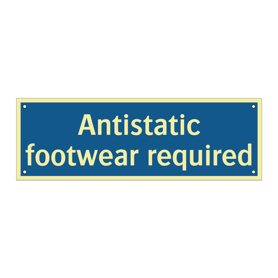 Antistatic footwear required