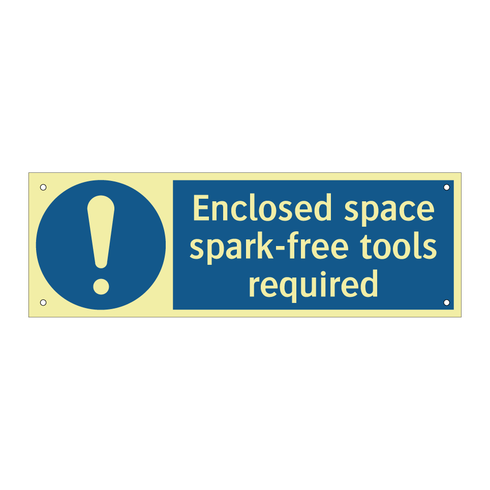 Enclosed space spark-free tools required