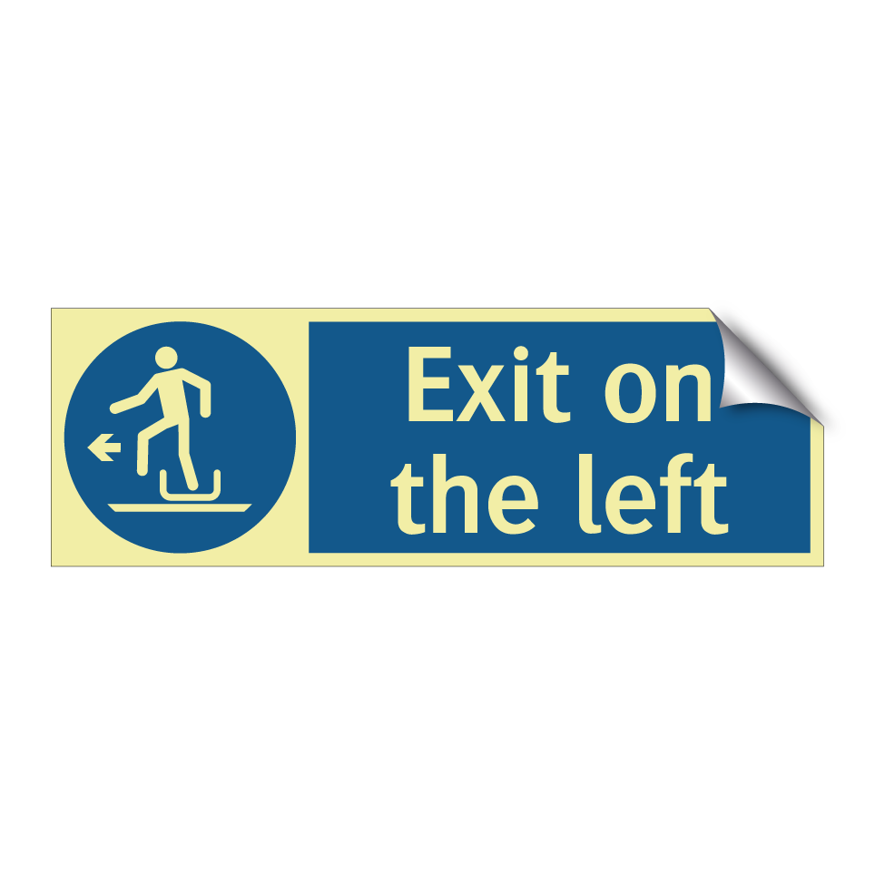 Exit on the left