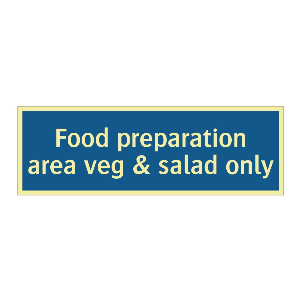 Food preparation area veg & salad only