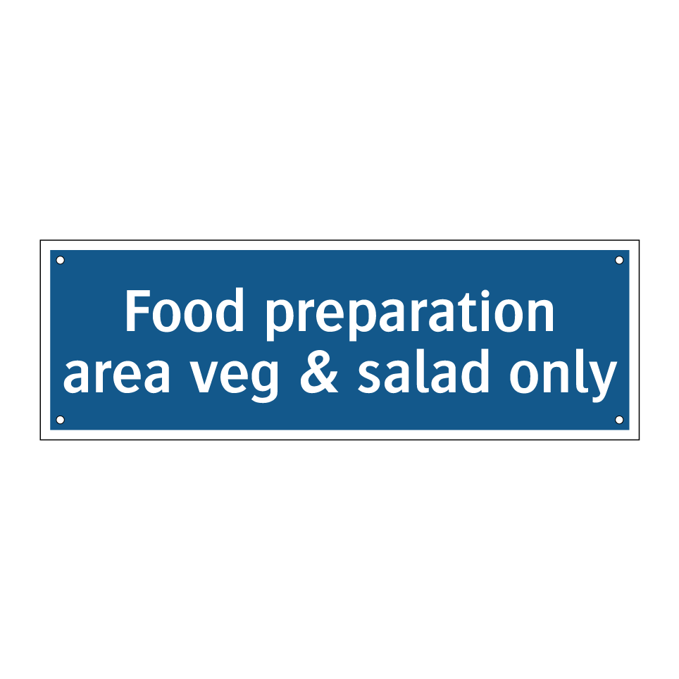 Food preparation area veg & salad only
