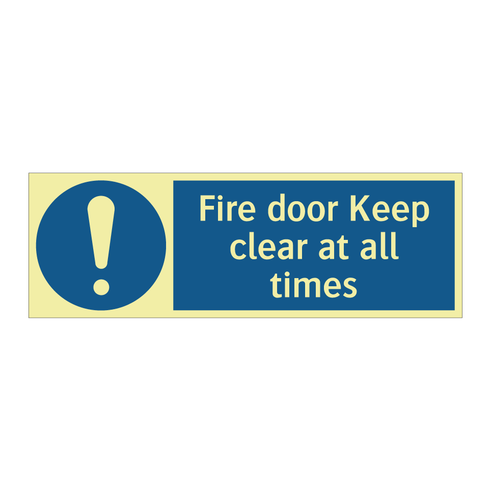 Fire door Keep clear at all times