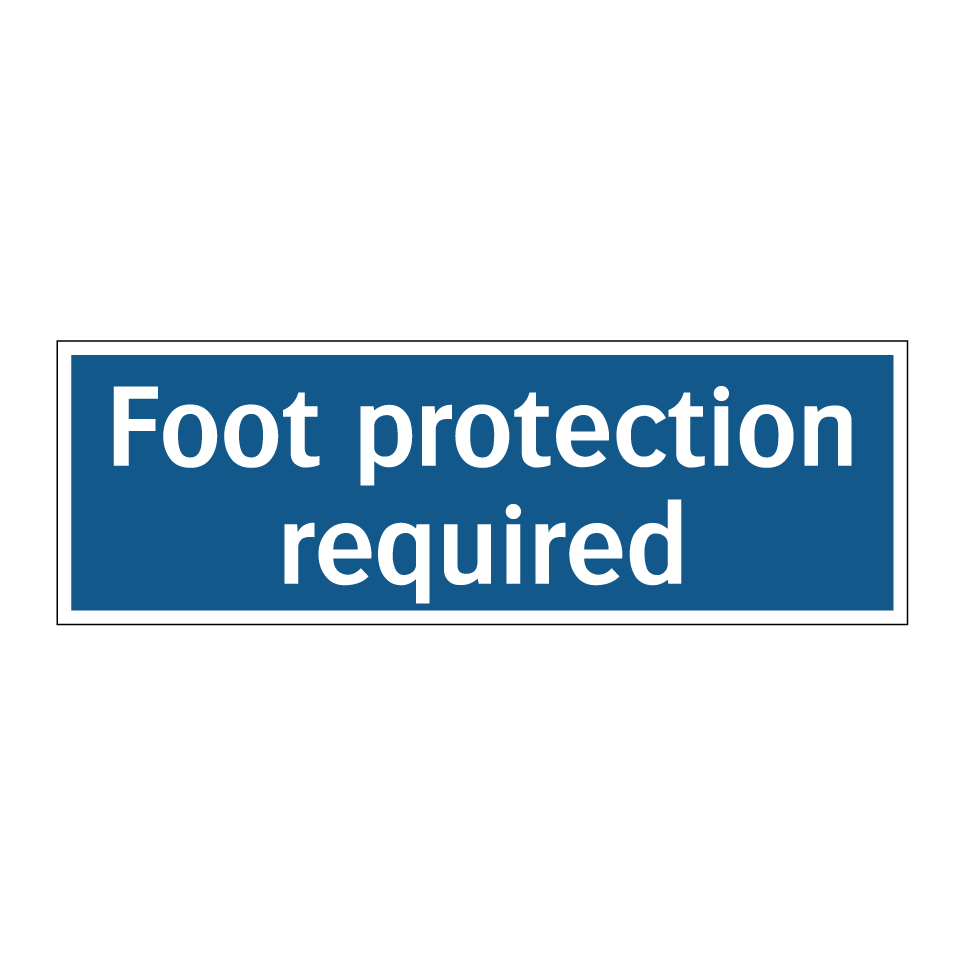 Foot protection required