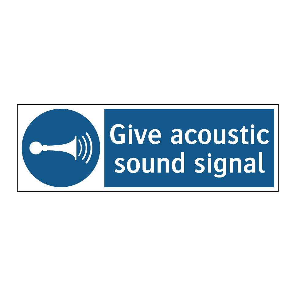 Give acoustic sound signal