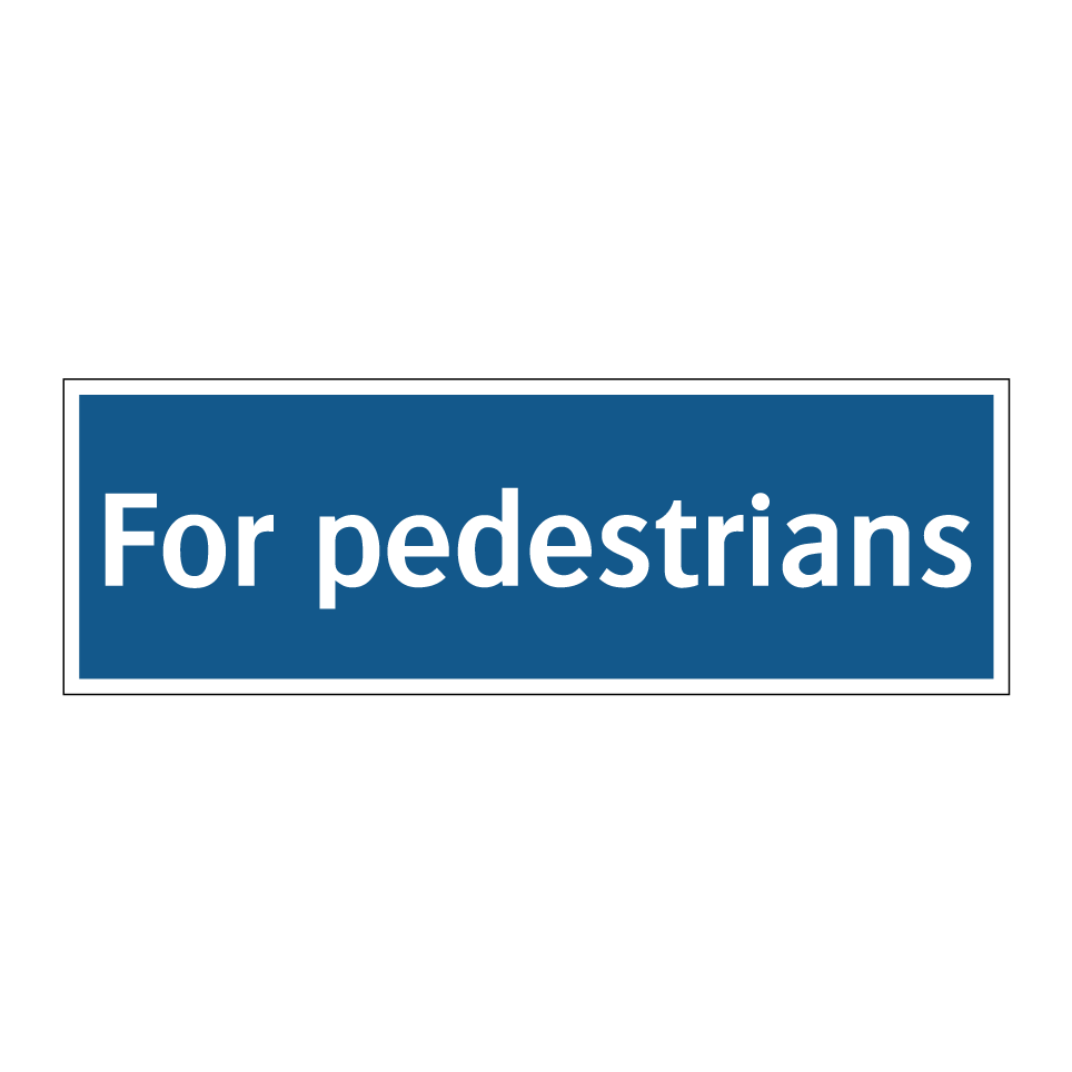 For pedestrians