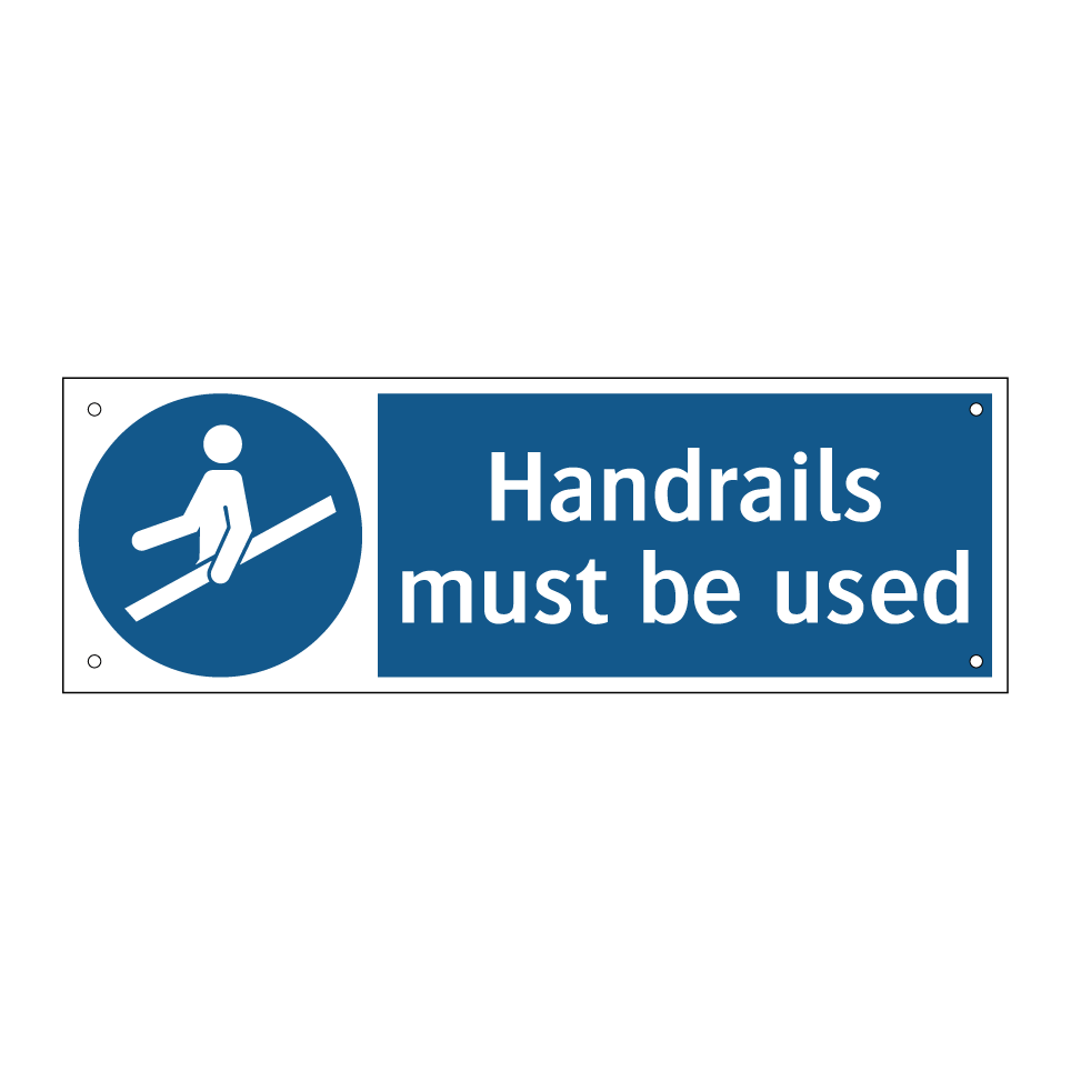 Handrails must be used