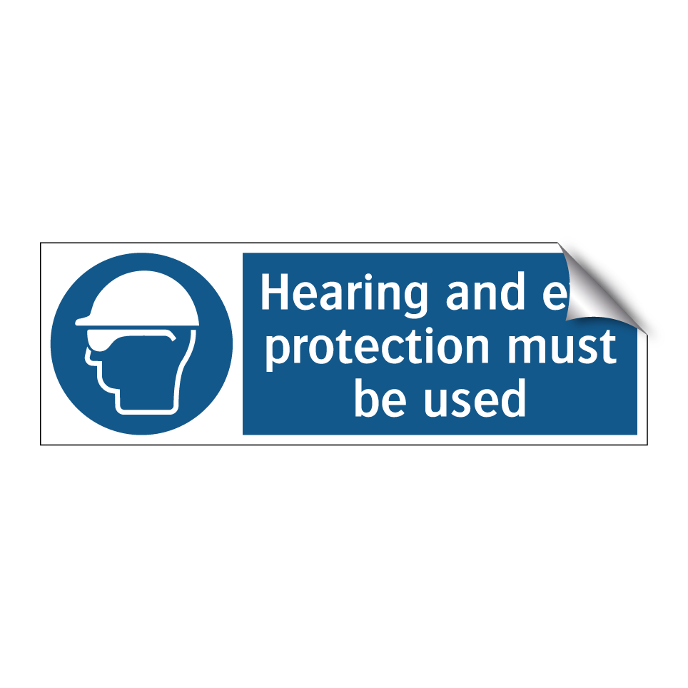 Hearing and eye protection must be used