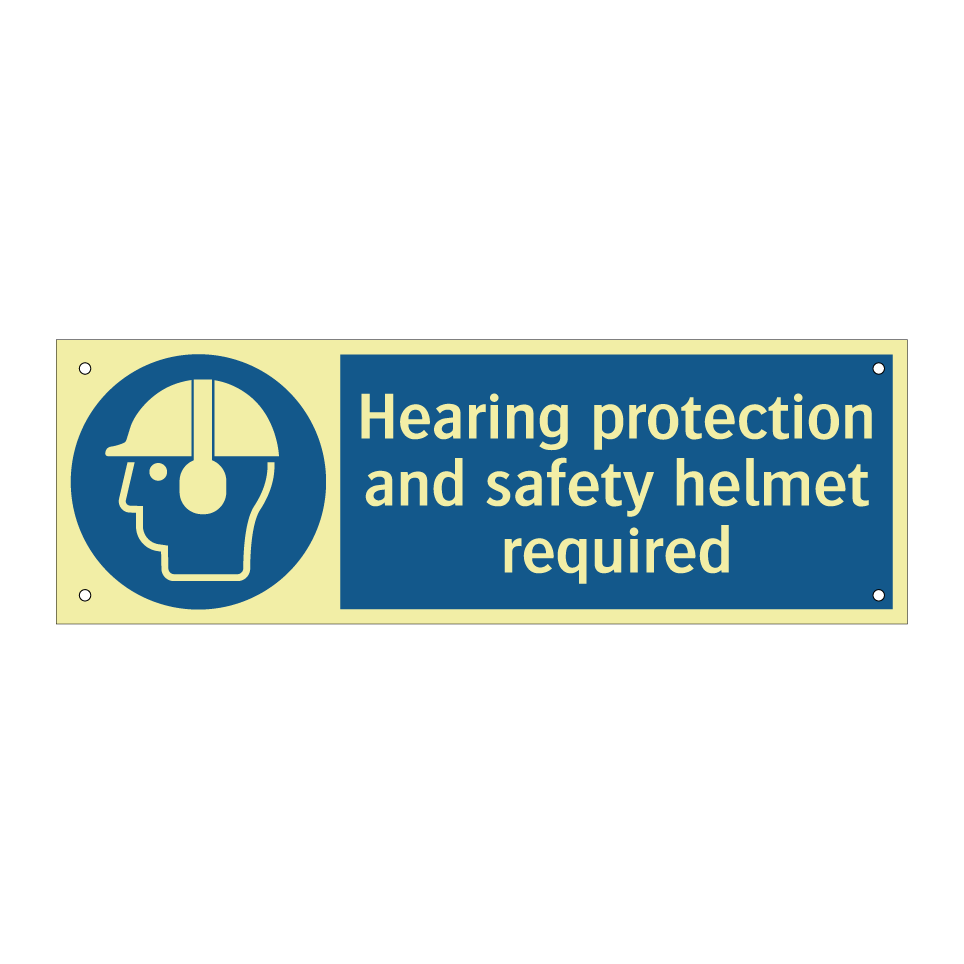 Hearing protection and safety helmet required