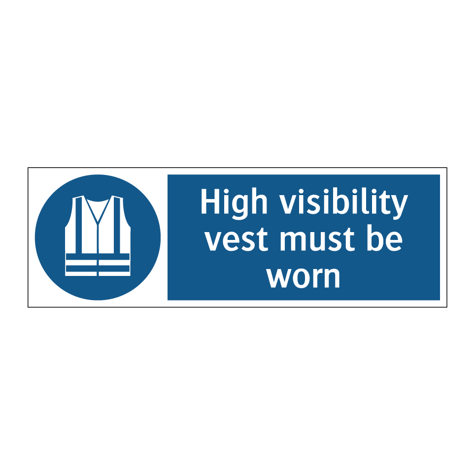 High visibility vest must be worn