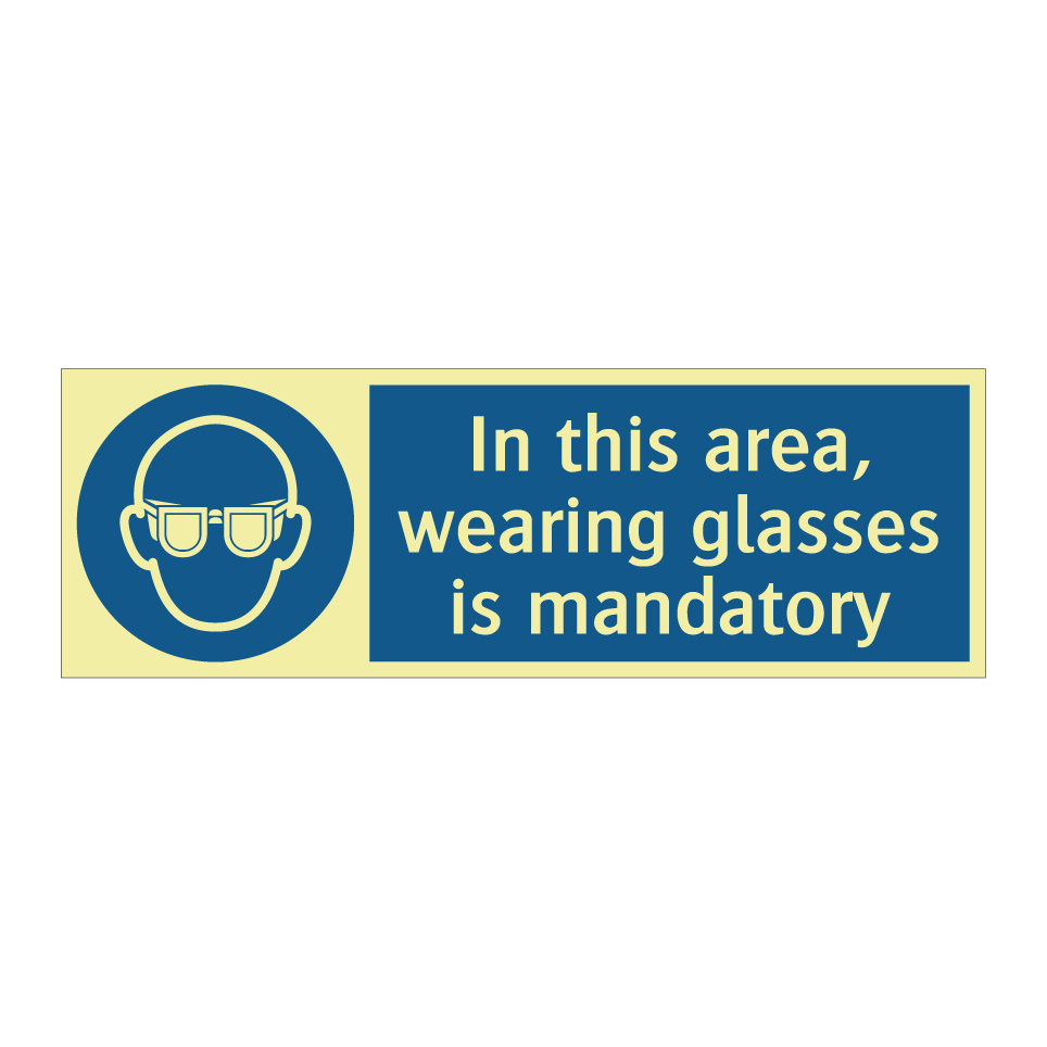 In this area, wearing glasses is mandatory