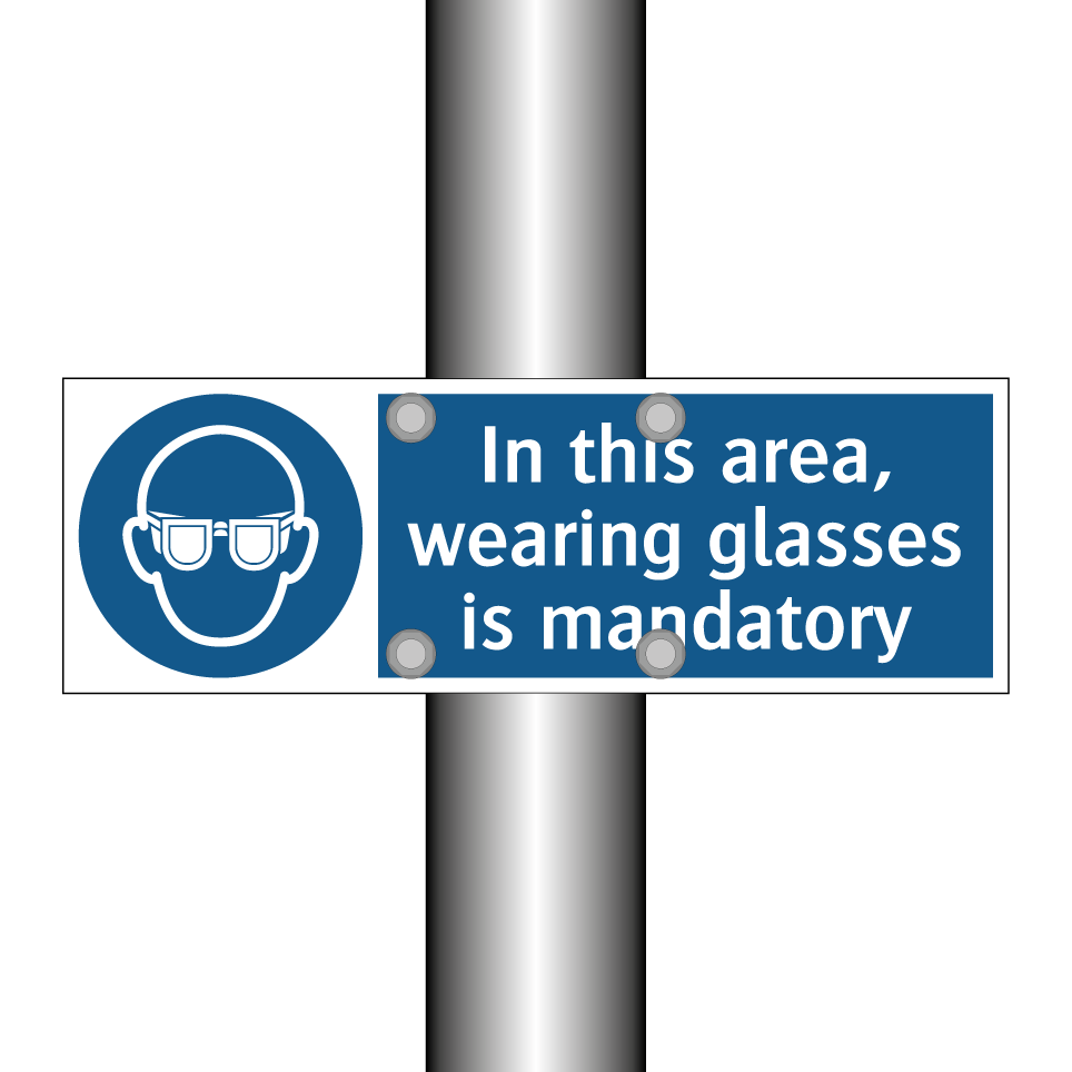 In this area, wearing glasses is mandatory