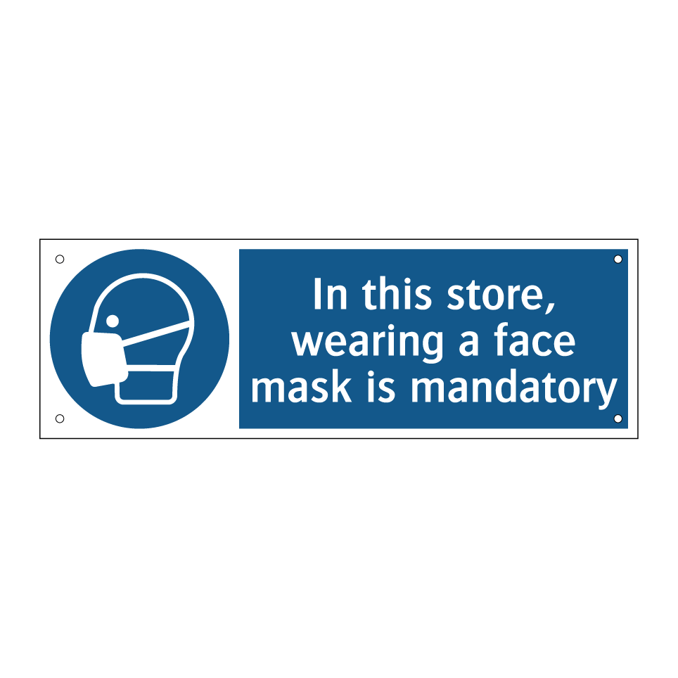 In this store, wearing a face mask is mandatory