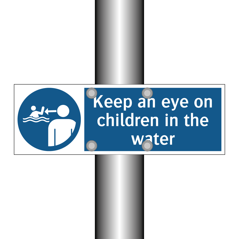 Keep an eye on children in the water