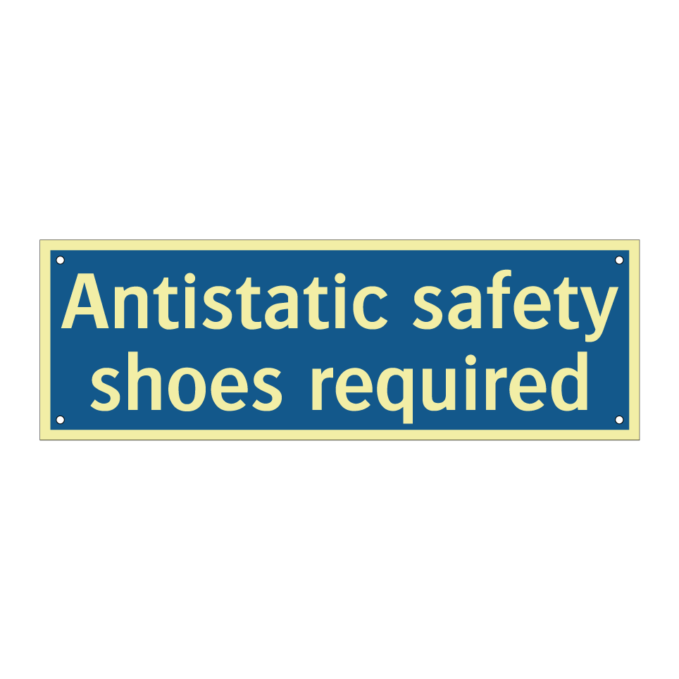 Antistatic safety shoes required