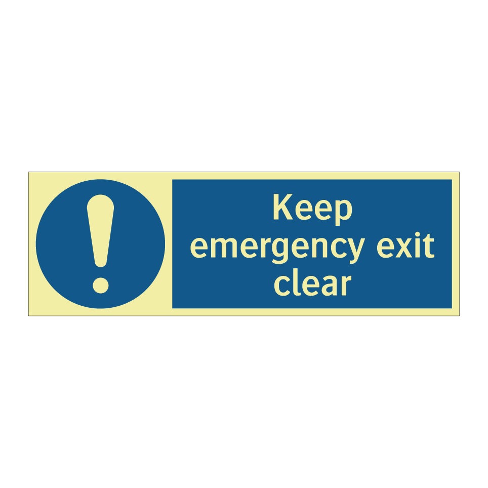 Keep emergency exit clear