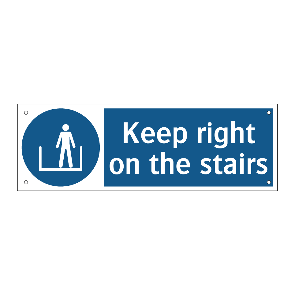 Keep right on the stairs