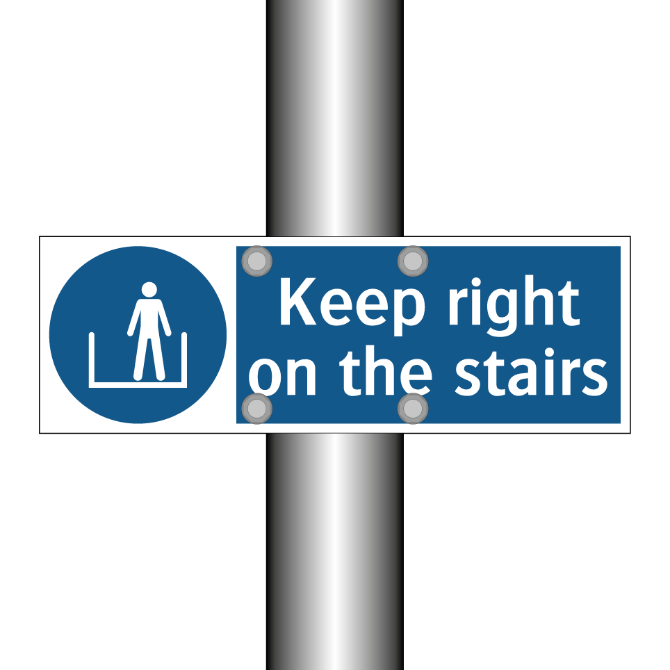 Keep right on the stairs