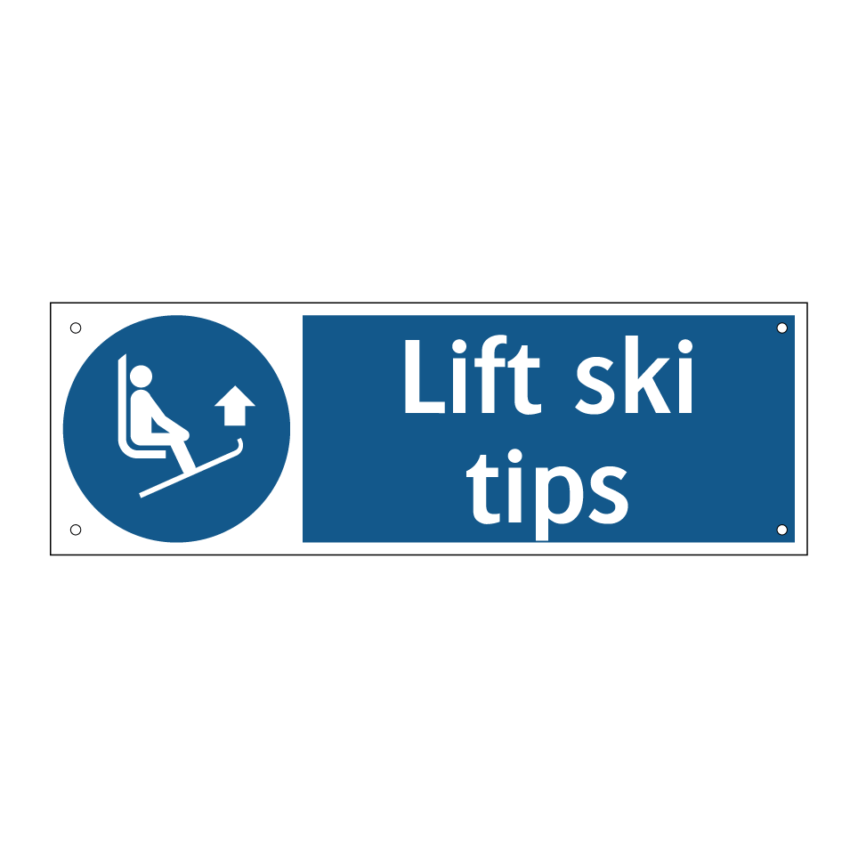 Lift ski tips