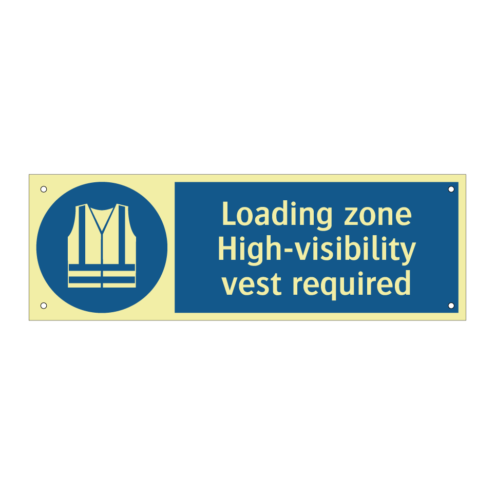 Loading zone High-visibility vest required