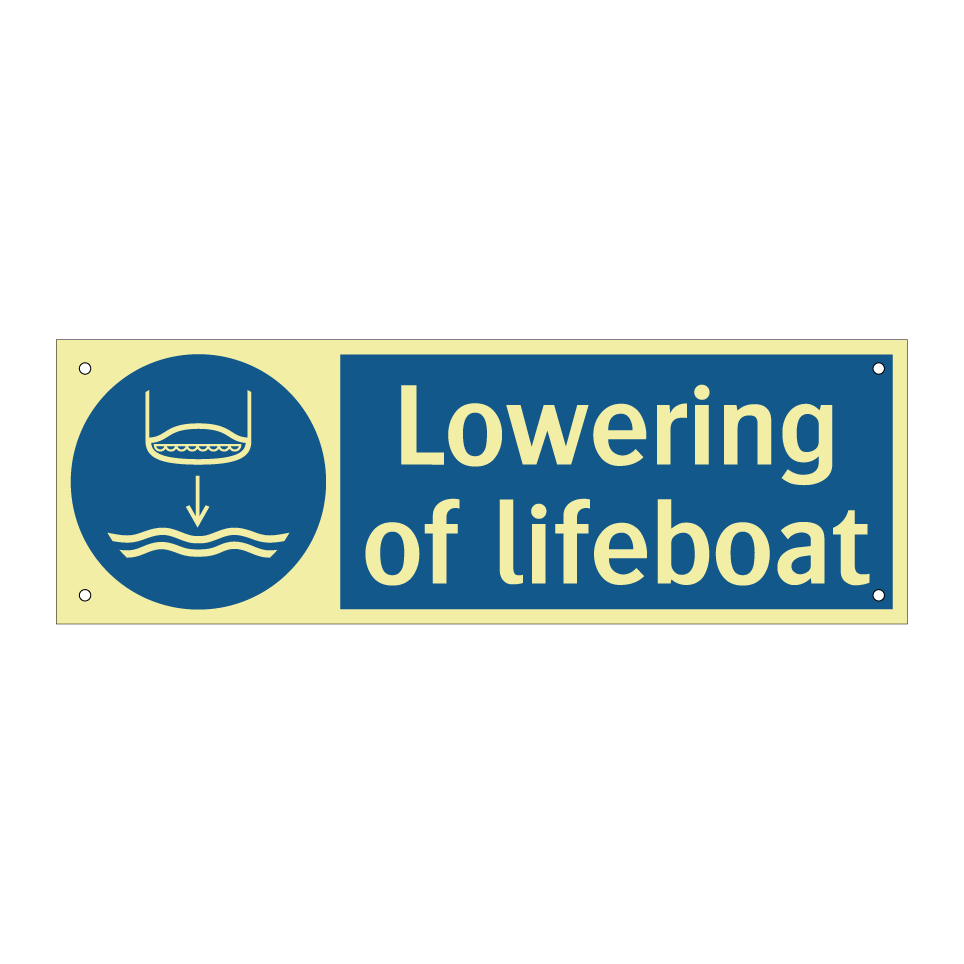 Lowering of lifeboat