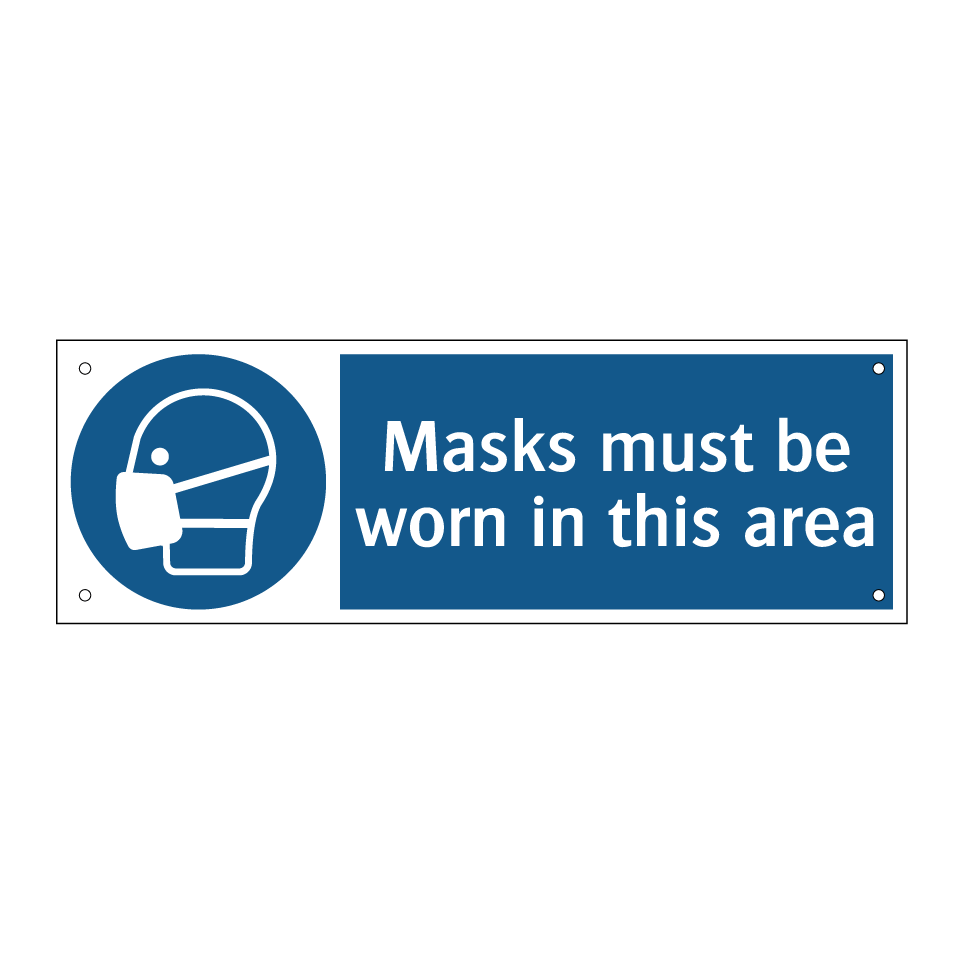 Masks must be worn in this area