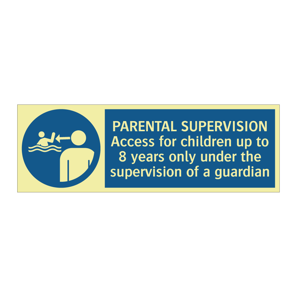 PARENTAL SUPERVISION Access for children up to 8 years only under the supervision of a guardian