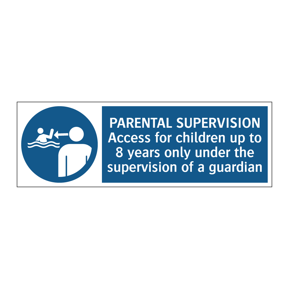 PARENTAL SUPERVISION Access for children up to 8 years only under the supervision of a guardian