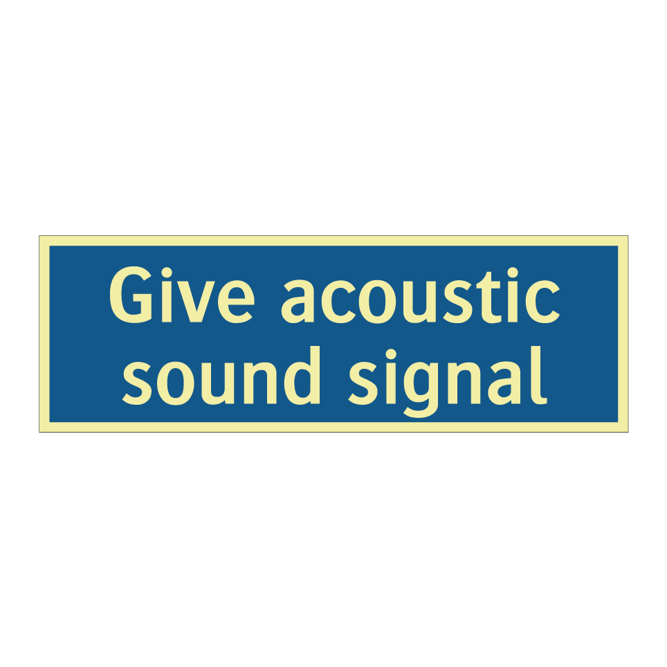 Give acoustic sound signal