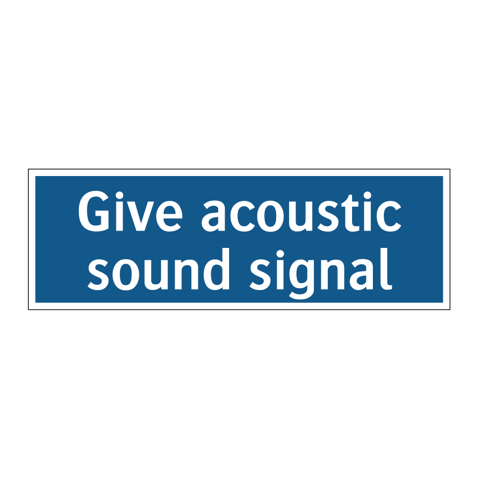 Give acoustic sound signal