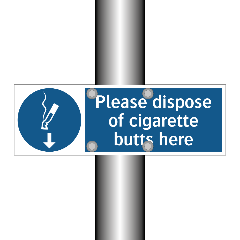 Please dispose of cigarette butts here