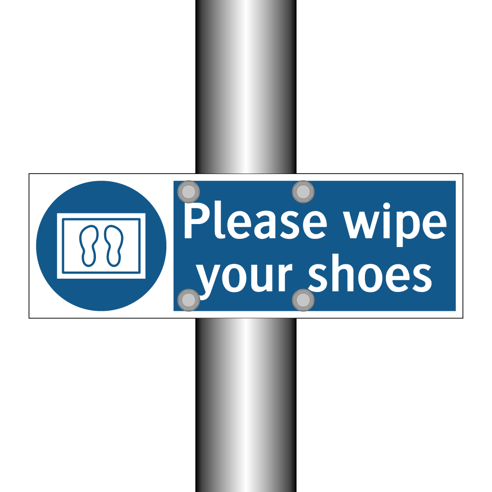 Please wipe your shoes