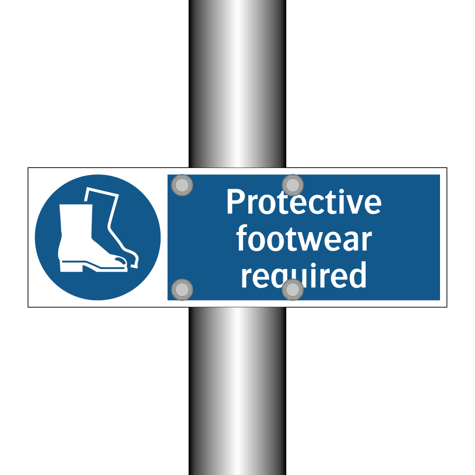 Protective footwear required