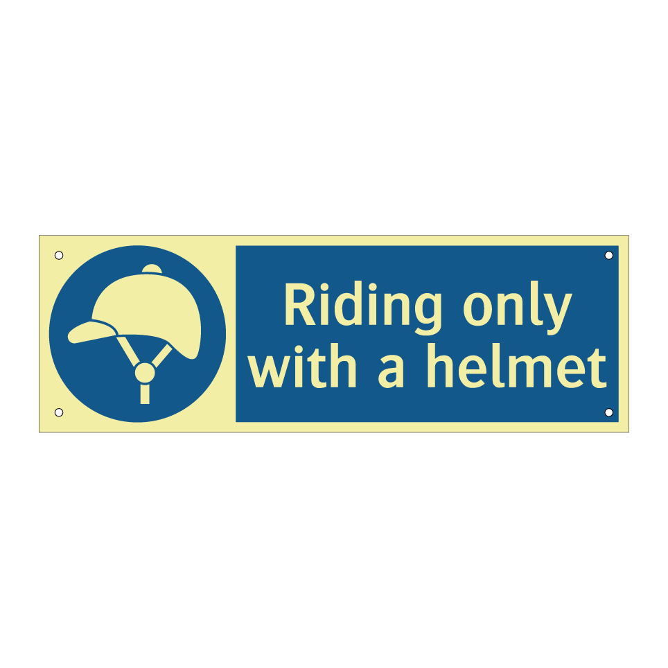 Riding only with a helmet