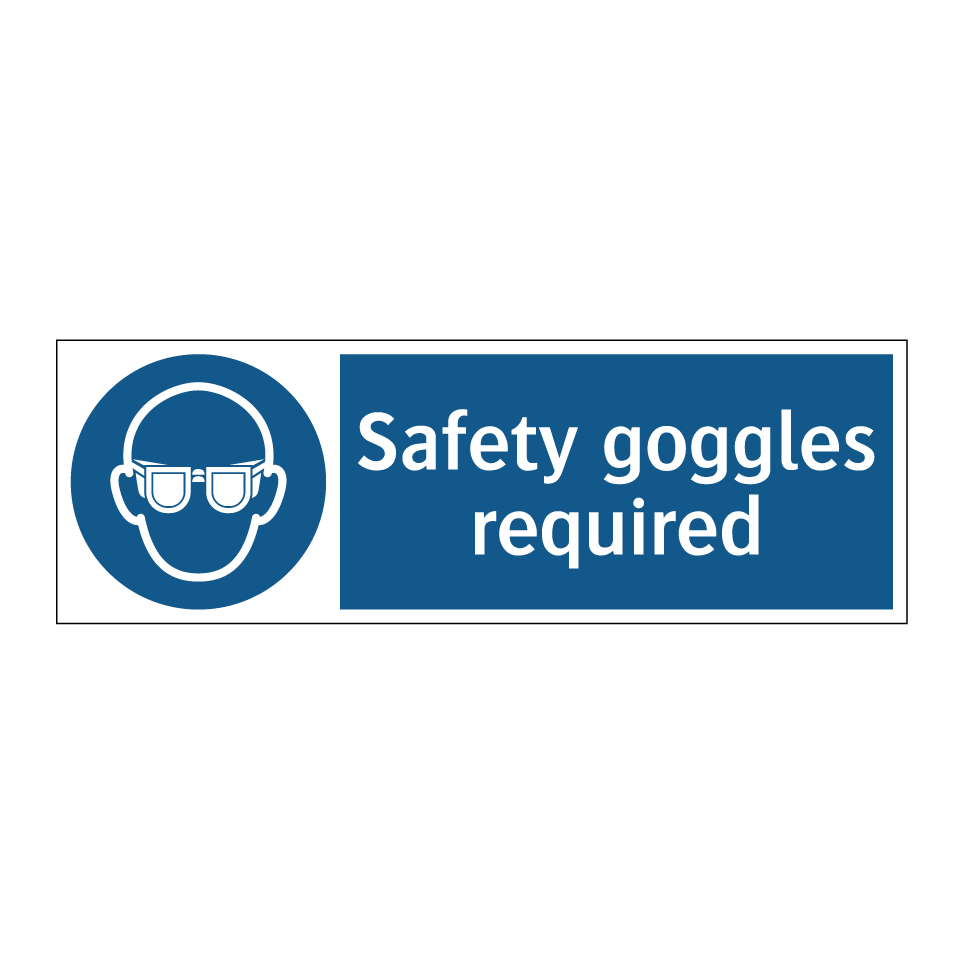 Safety goggles required