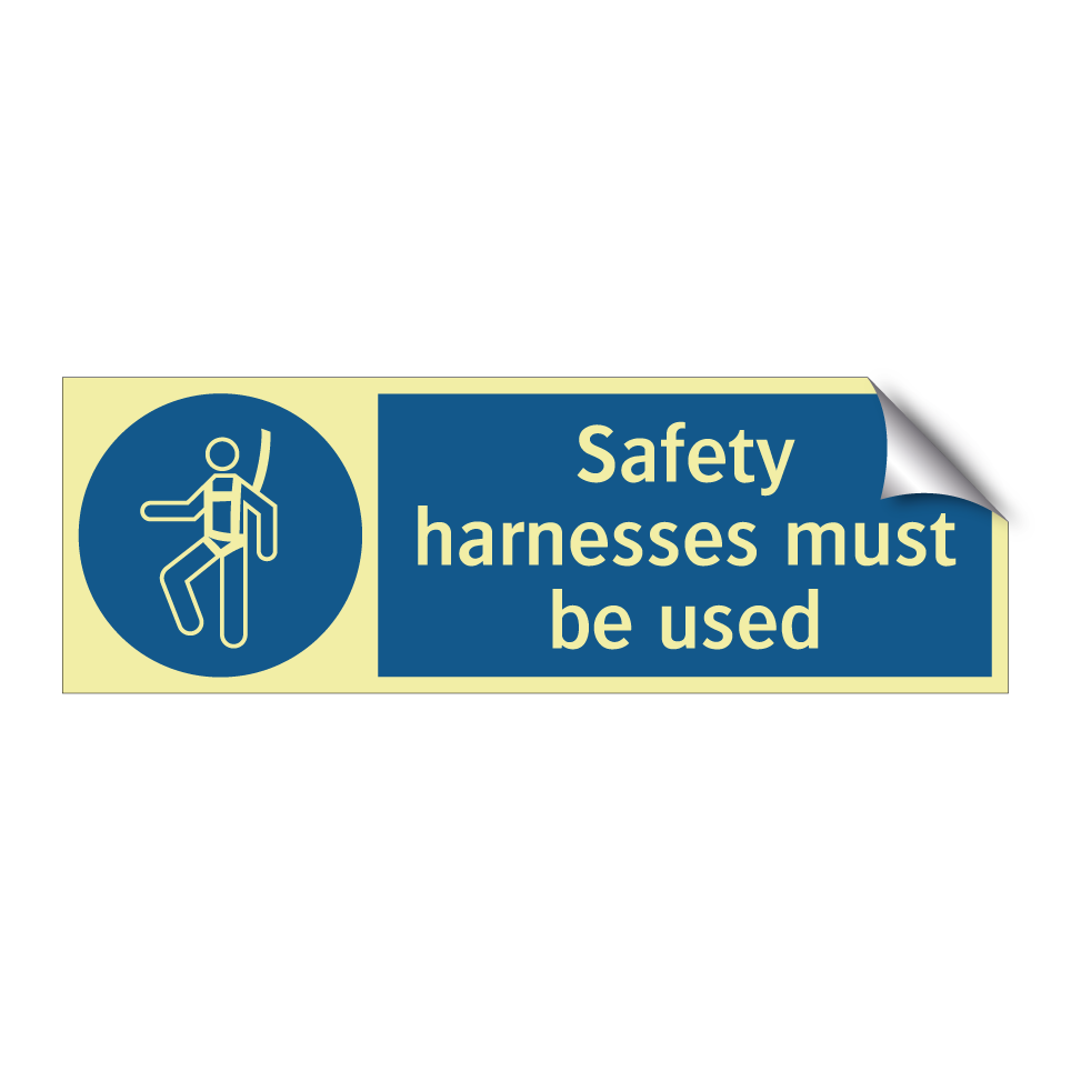 Safety harnesses must be used