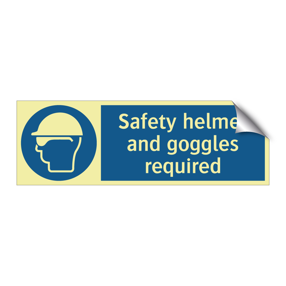 Safety helmet and goggles required