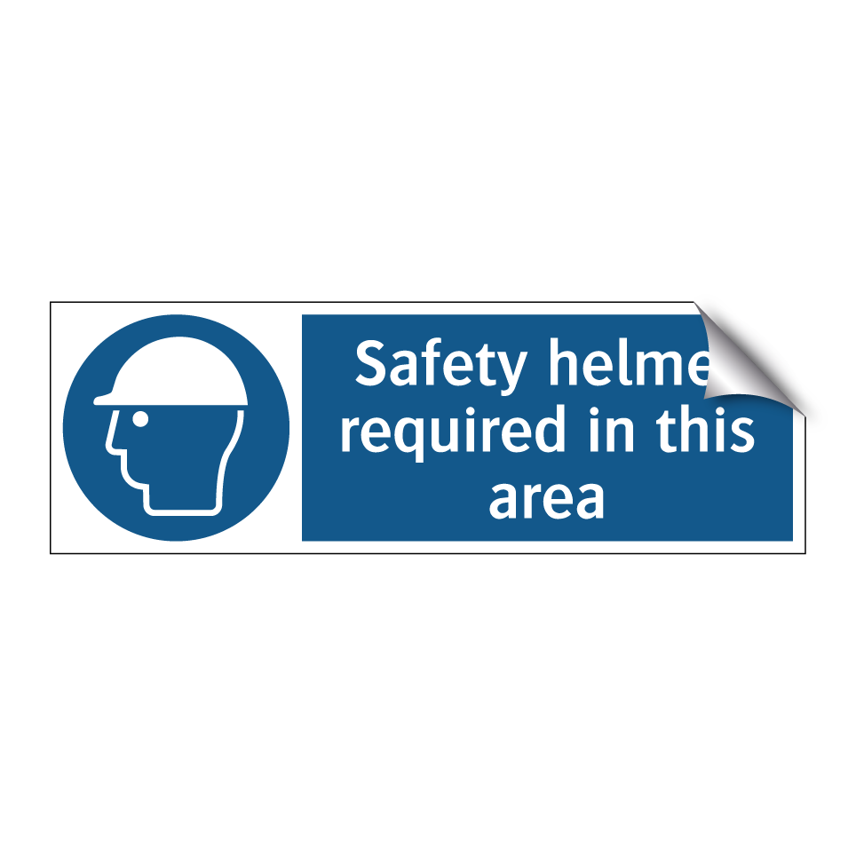 Safety helmet required in this area