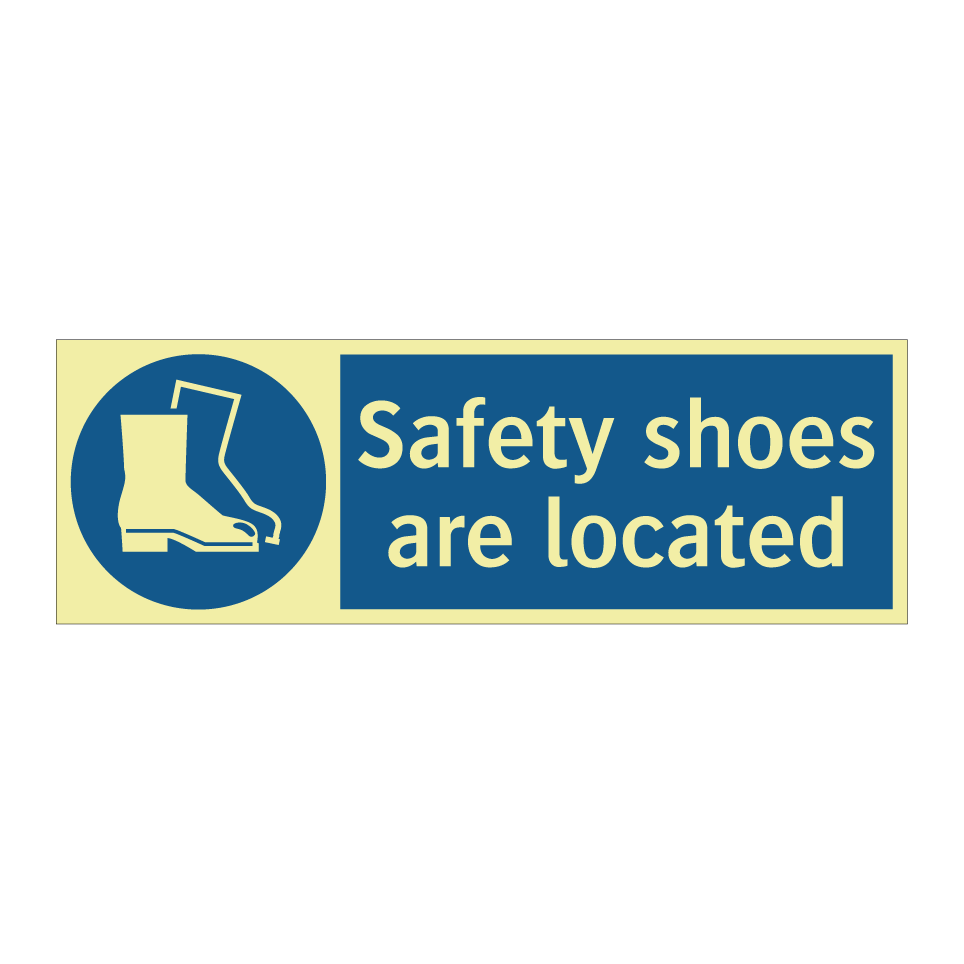Safety shoes are located