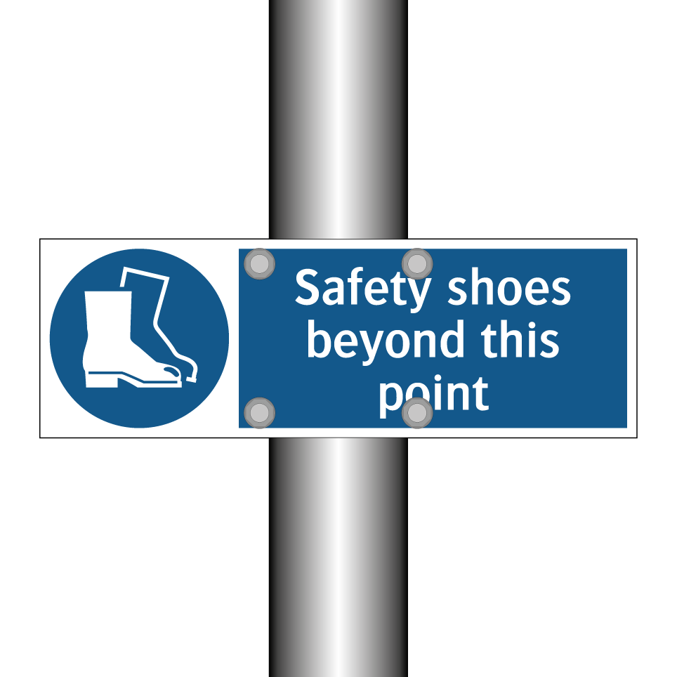 Safety shoes beyond this point