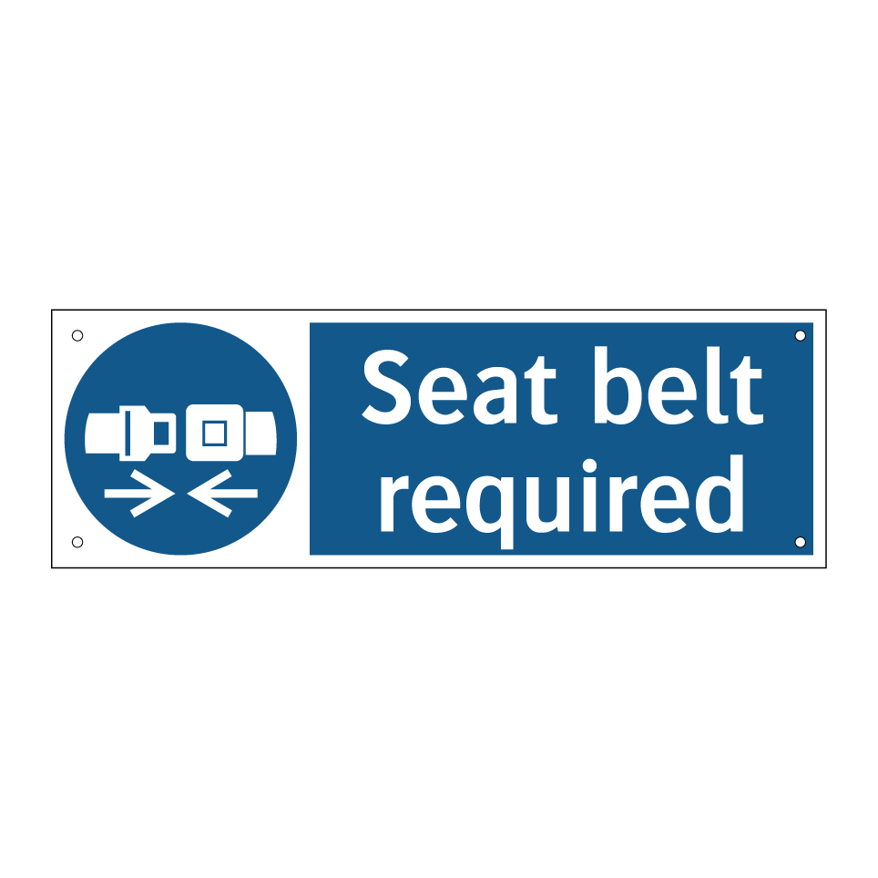 Seat belt required