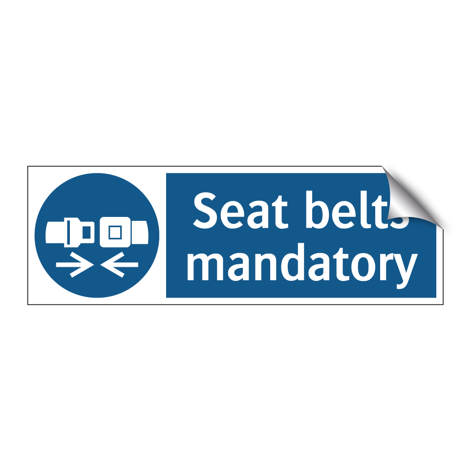 Seat belts mandatory